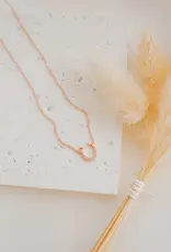 Sweet Three Designs Lady Luck Necklace, Rose Gold