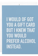 Classy Cards Creative Card, Prefer Alcohol
