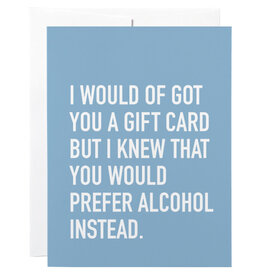 Classy Cards Creative Card, Prefer Alcohol