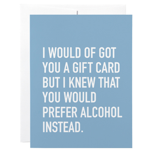Card, Prefer Alcohol - Wanderlust Boutique & General Store Inc.