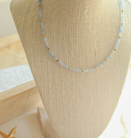 Sweet Three Designs Sky & Shoreline Beaded Necklace, Santorini