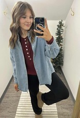 Half Button Henley Knit Sweater