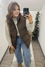 Funnel Neck Quilted Puffer Vest