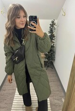 Longline Quilted Puffer Jacket