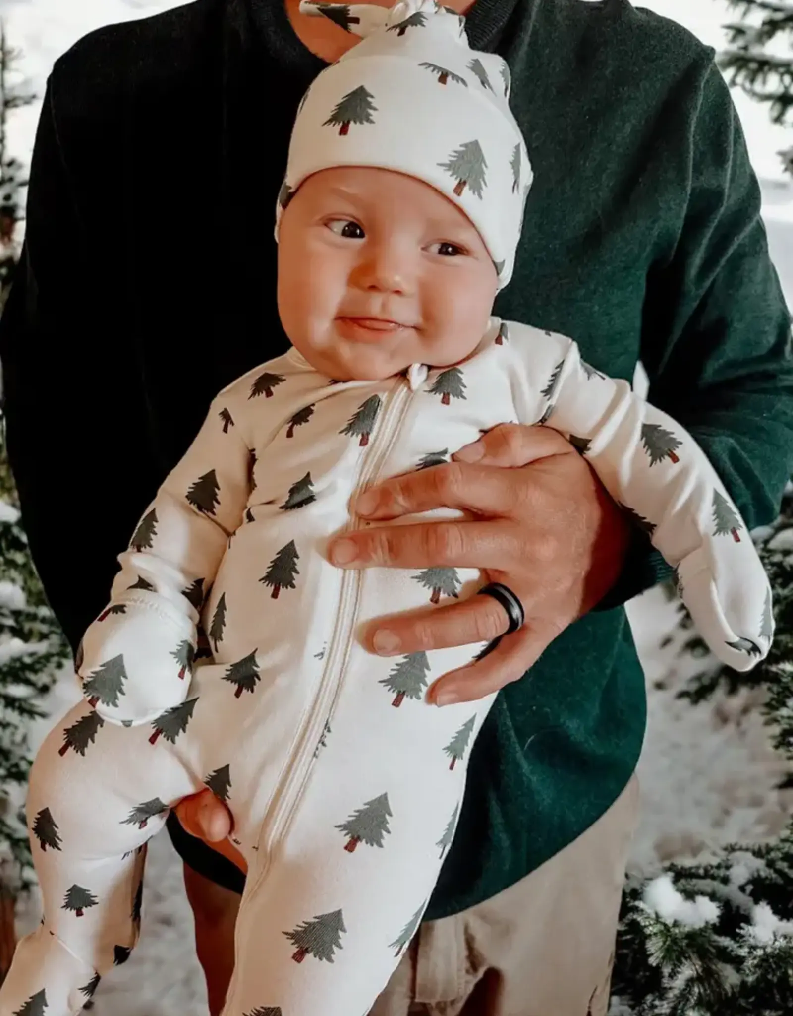 Siix Collection Zip-up Onesie, Tree Print