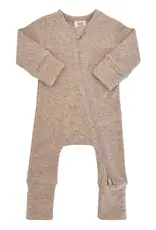 Siix Collection Tan Speckle Zip-up Romper