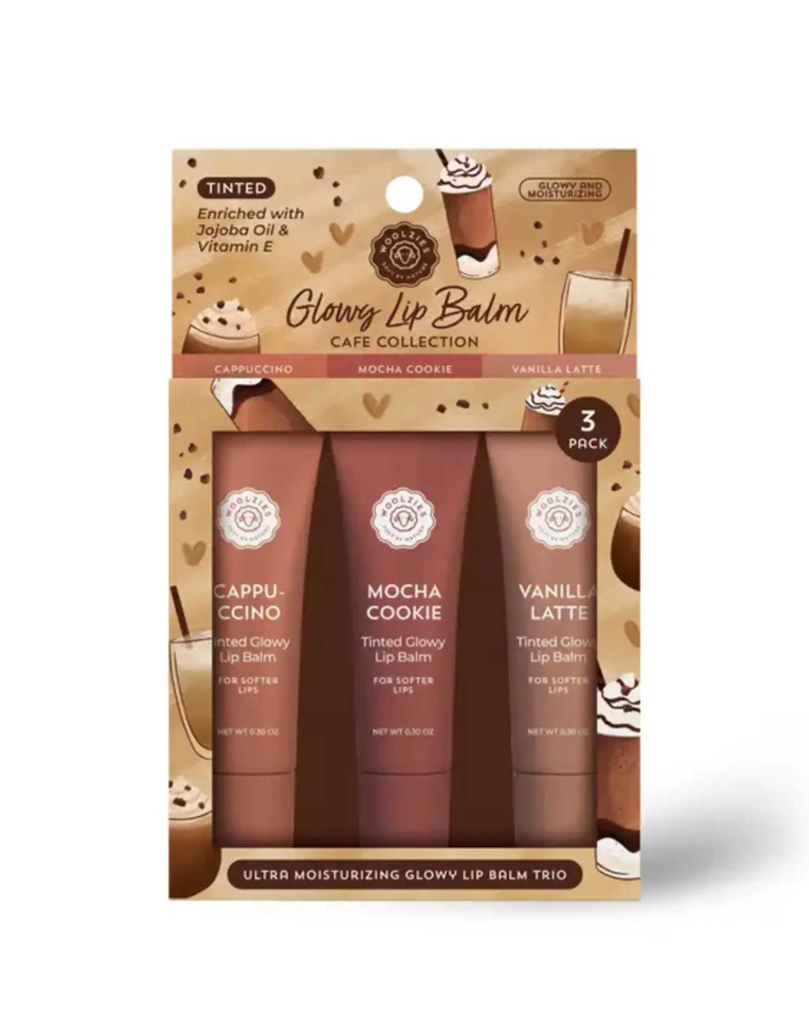Woolzies Lip Balm Trio, Cafe Collection
