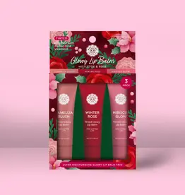 Woolzies Glowy Lip Balm Trio, Mistletoe & Rose