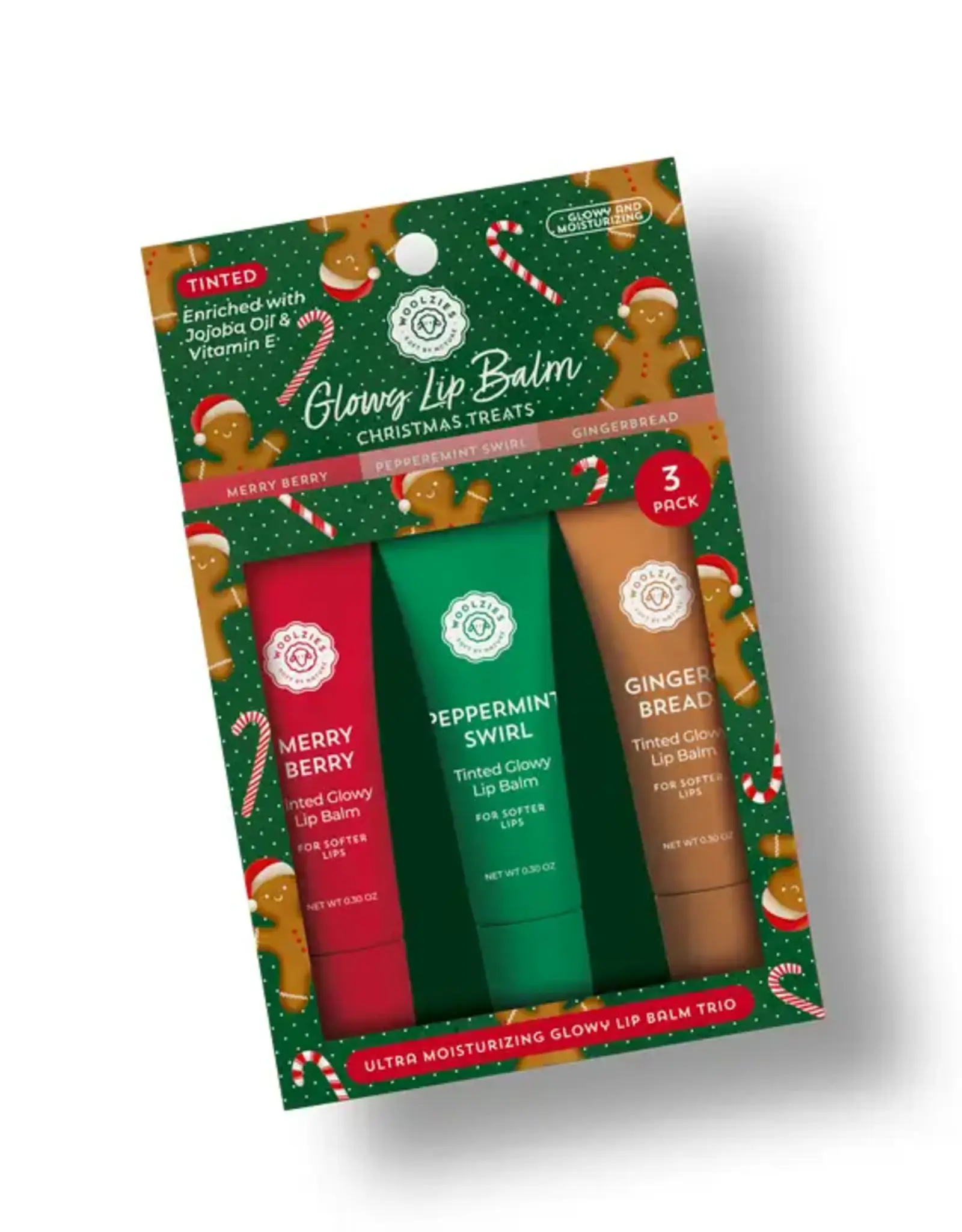 Woolzies Glowy Lip Balm Trio, Christmas Treats