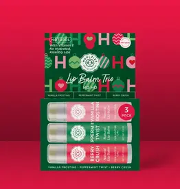 Woolzies Natural Lip Balm Trio, Ho Ho Holiday