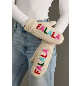 Panache Apparel Co. Knit Mittens Beige, Fa La La