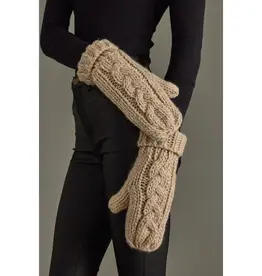 Panache Apparel Co. Cable Knit Mittens, Braided
