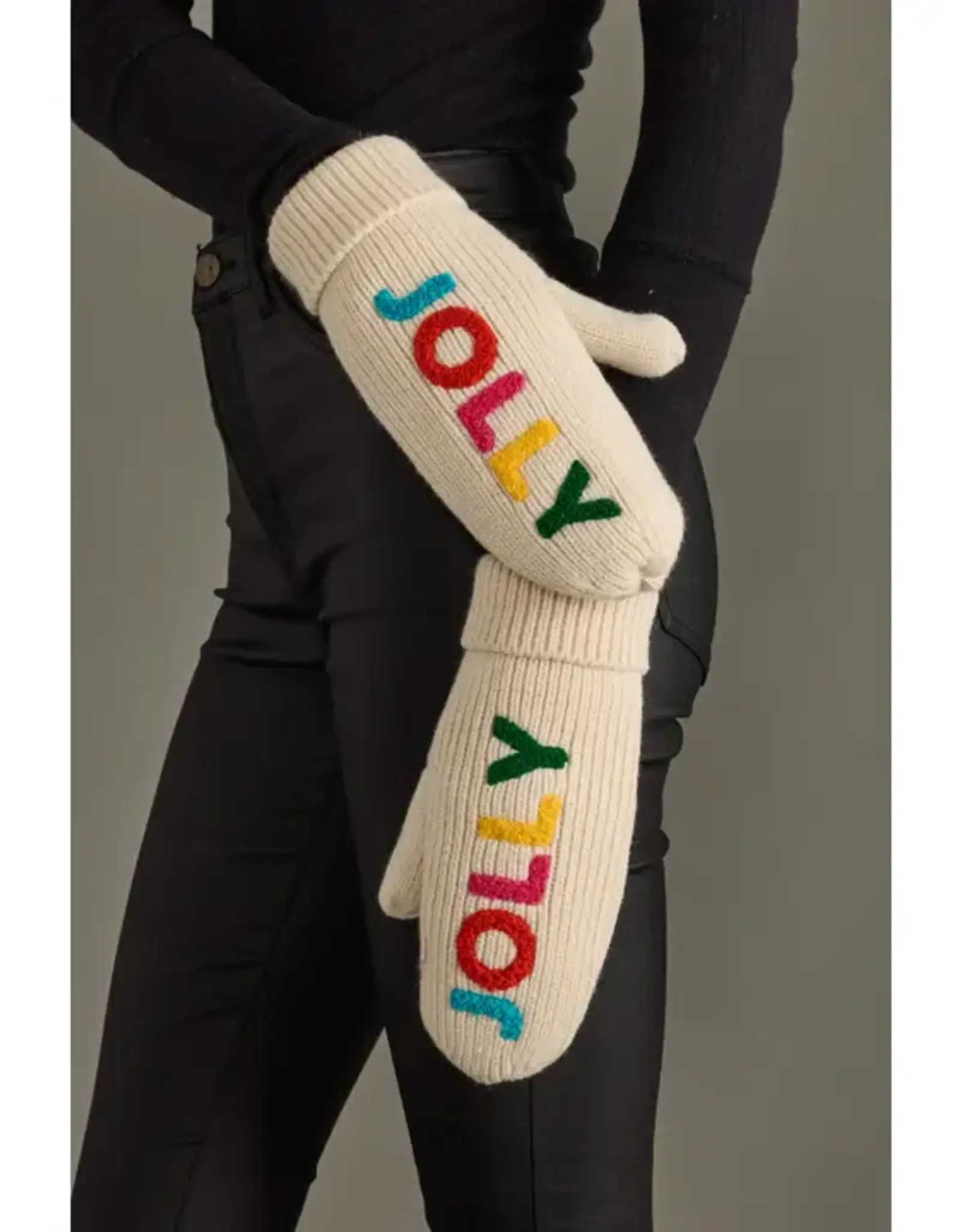 Panache Apparel Co. Knit Mittens Beige, Jolly