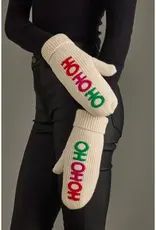 Panache Apparel Co. Knit Mittens Beige, Ho Ho Ho
