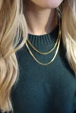 Sweet Three Designs Sunlit & Cuban Layered Necklace