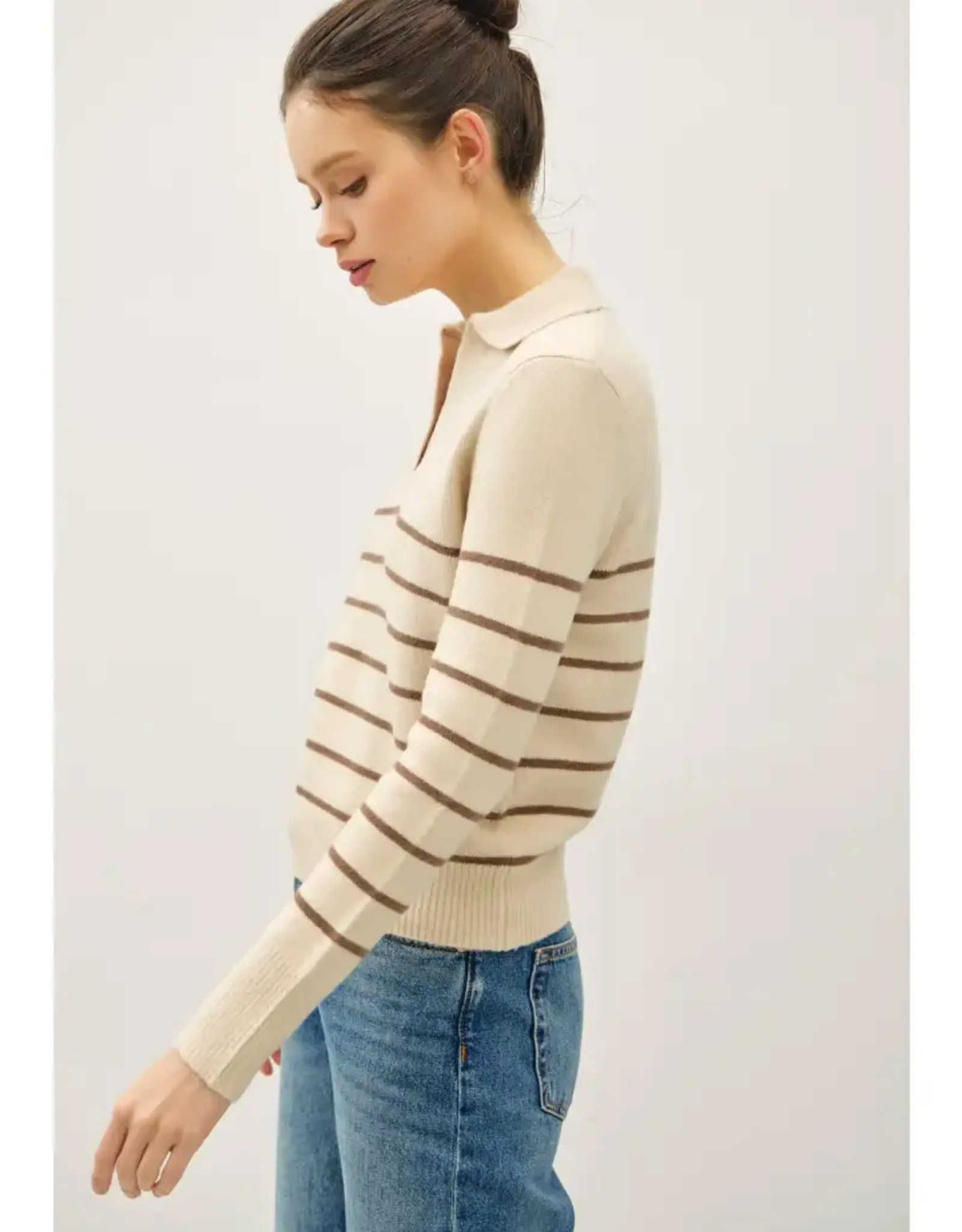 Collared V-Neck Sweater