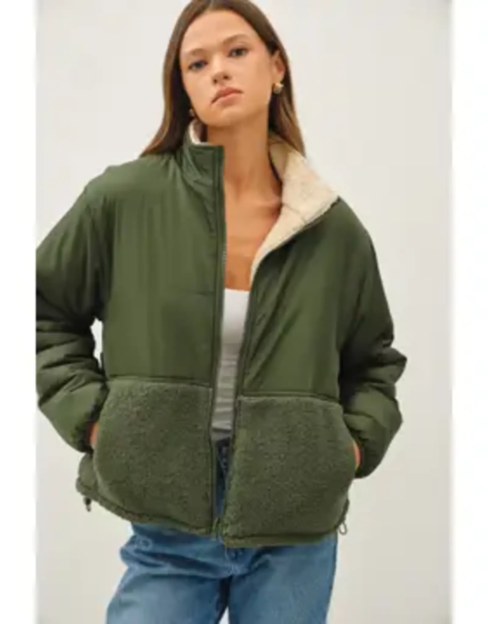 Reversable Sherpa Block Puffer