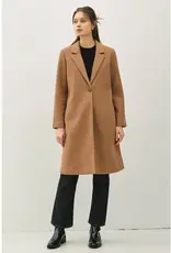 Notched Lapel Single Button Coat