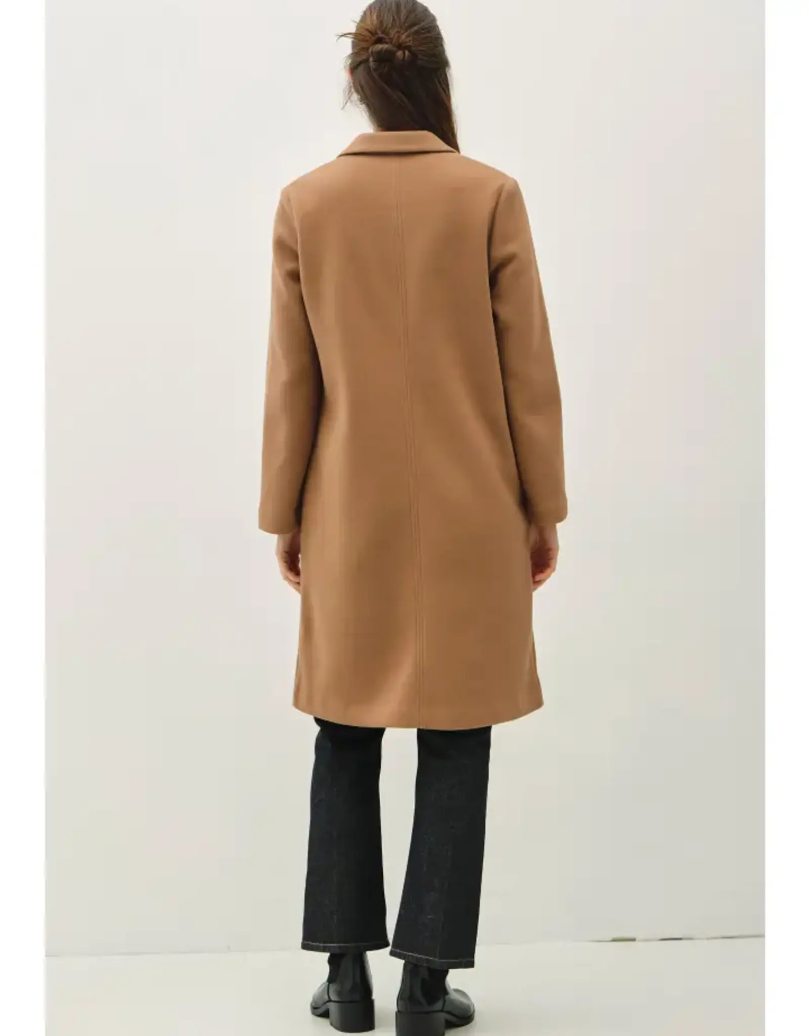 Notched Lapel Single Button Coat