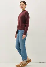 High Neck Basic Cropped Sweater