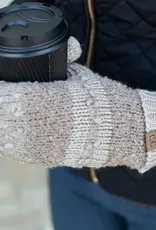 CC Knit/Boucle Convertible Mittens, Taupe