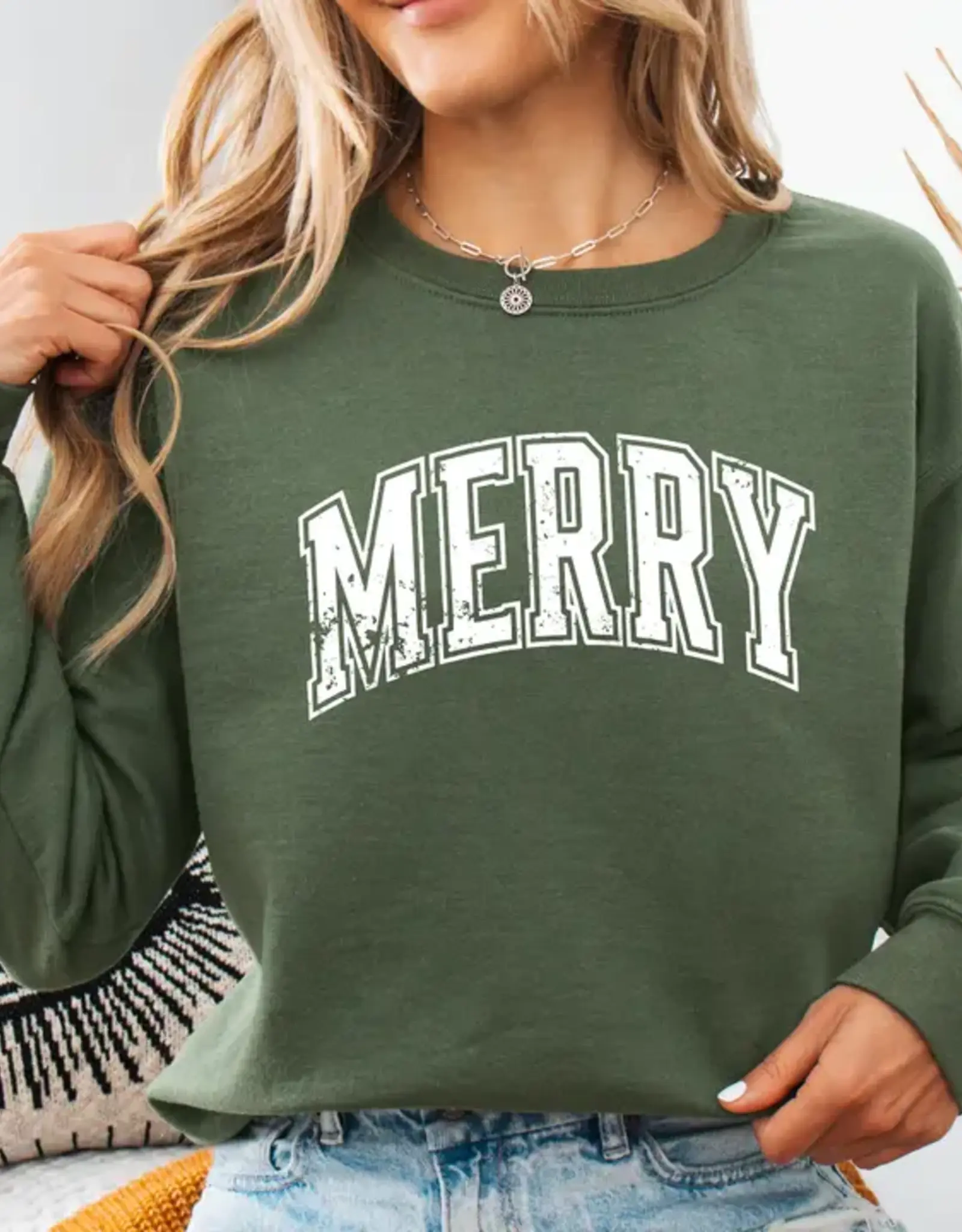 Petitrue Varsity Merry Crewneck