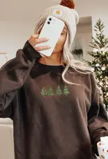 Petitrue Embroidered Trees Crewneck
