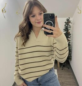Collared V-Neck Sweater