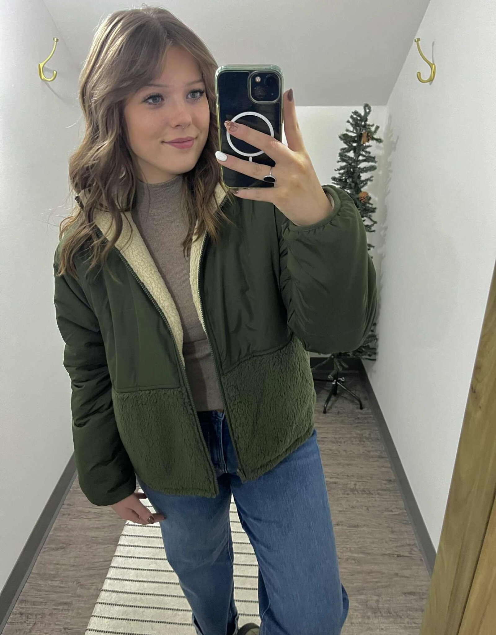 Reversable Sherpa Block Puffer