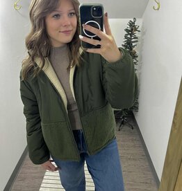 Reversable Sherpa Block Puffer