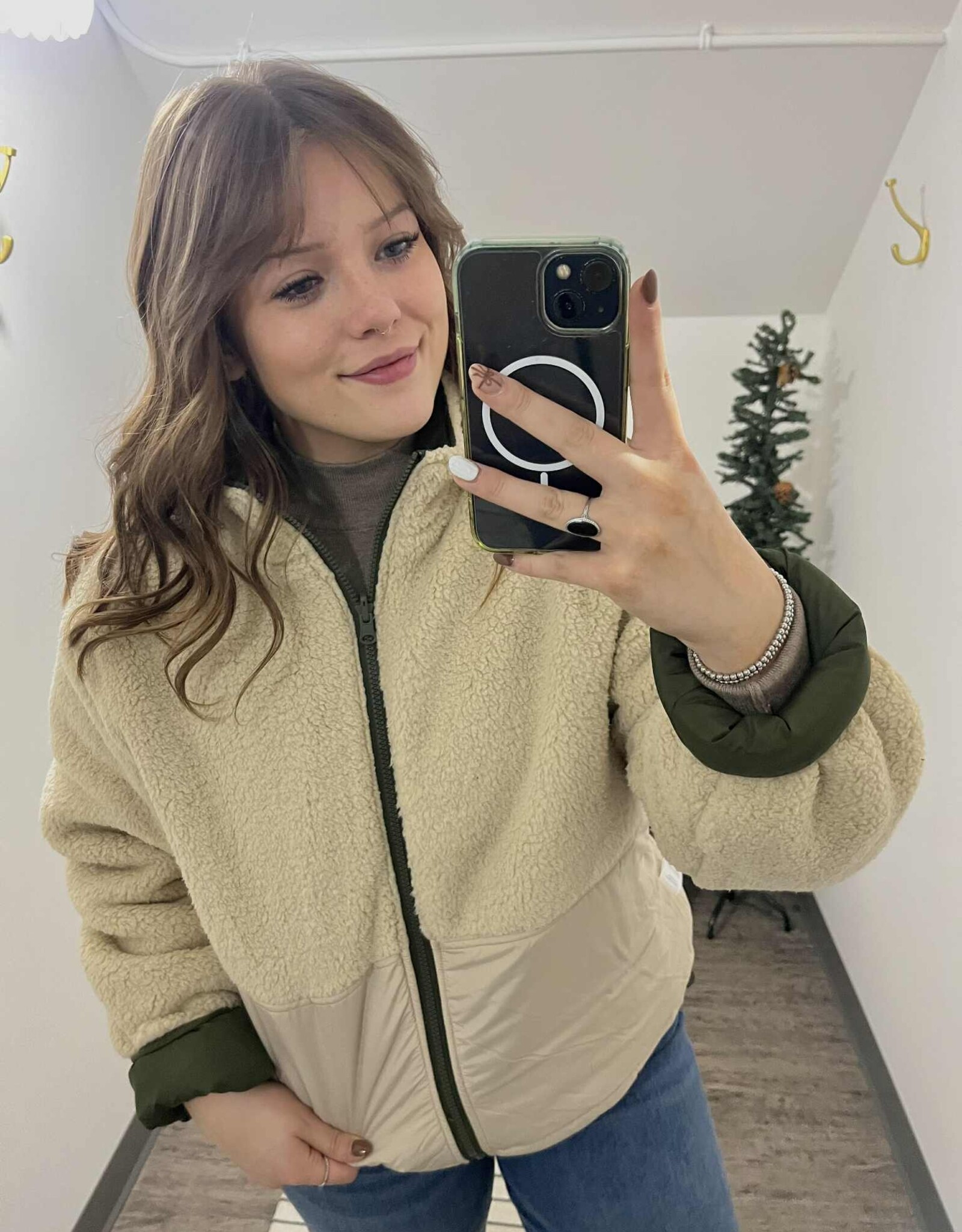 Reversable Sherpa Block Puffer