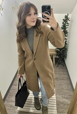 Notched Lapel Single Button Coat