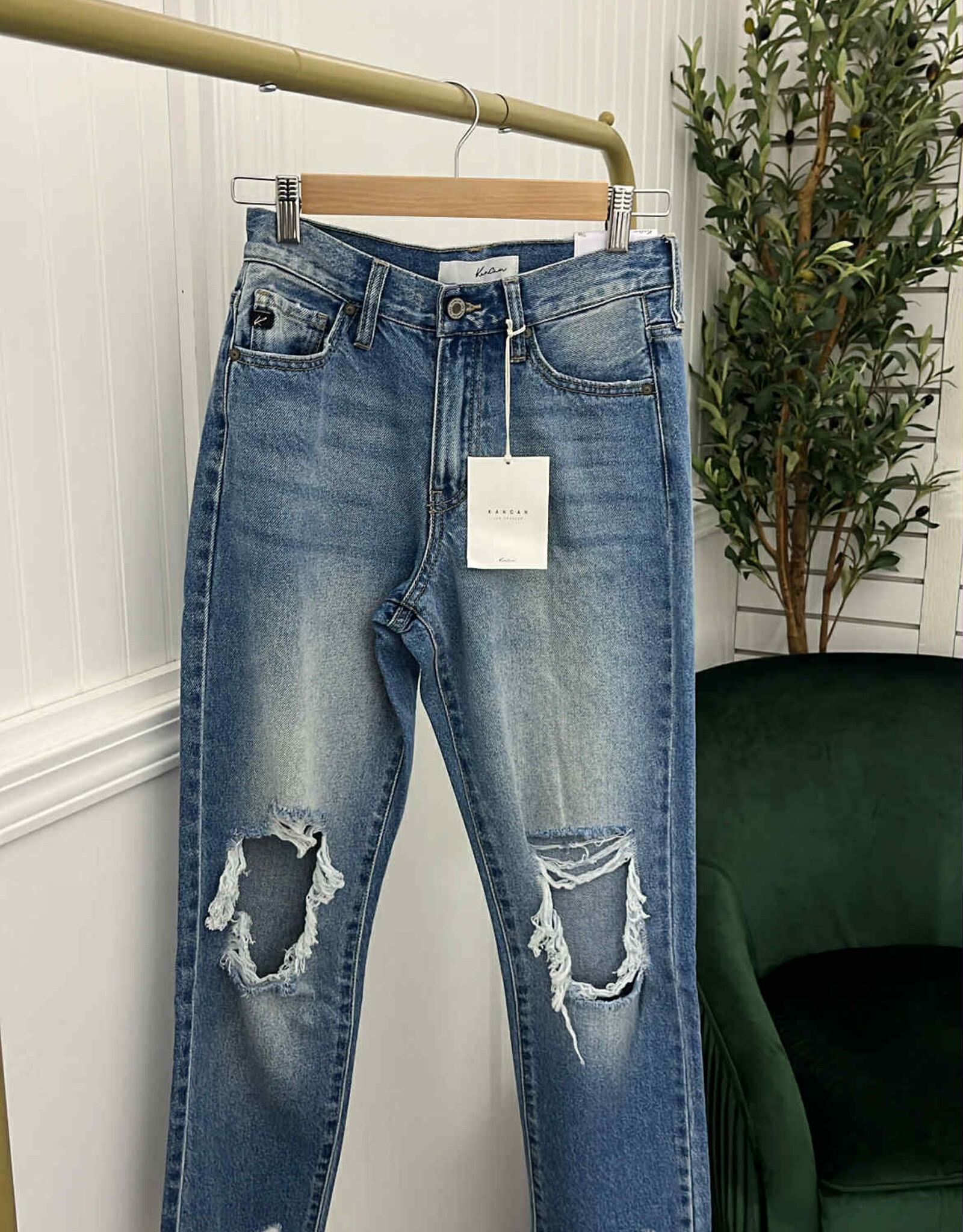 KanCan The Sandy Distressed Mom Jean