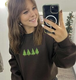 Petitrue Embroidered Trees Crewneck