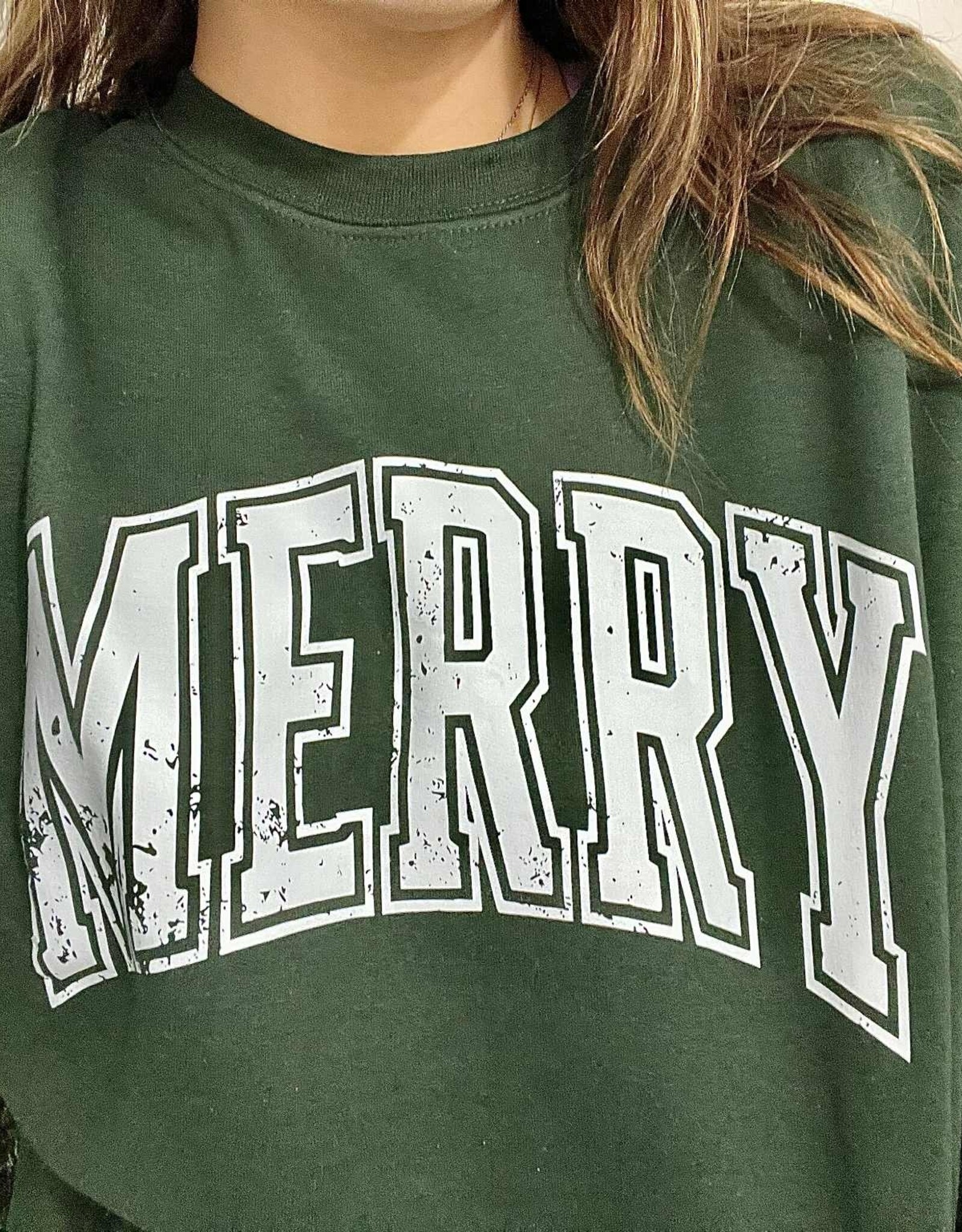 Petitrue Varsity Merry Crewneck