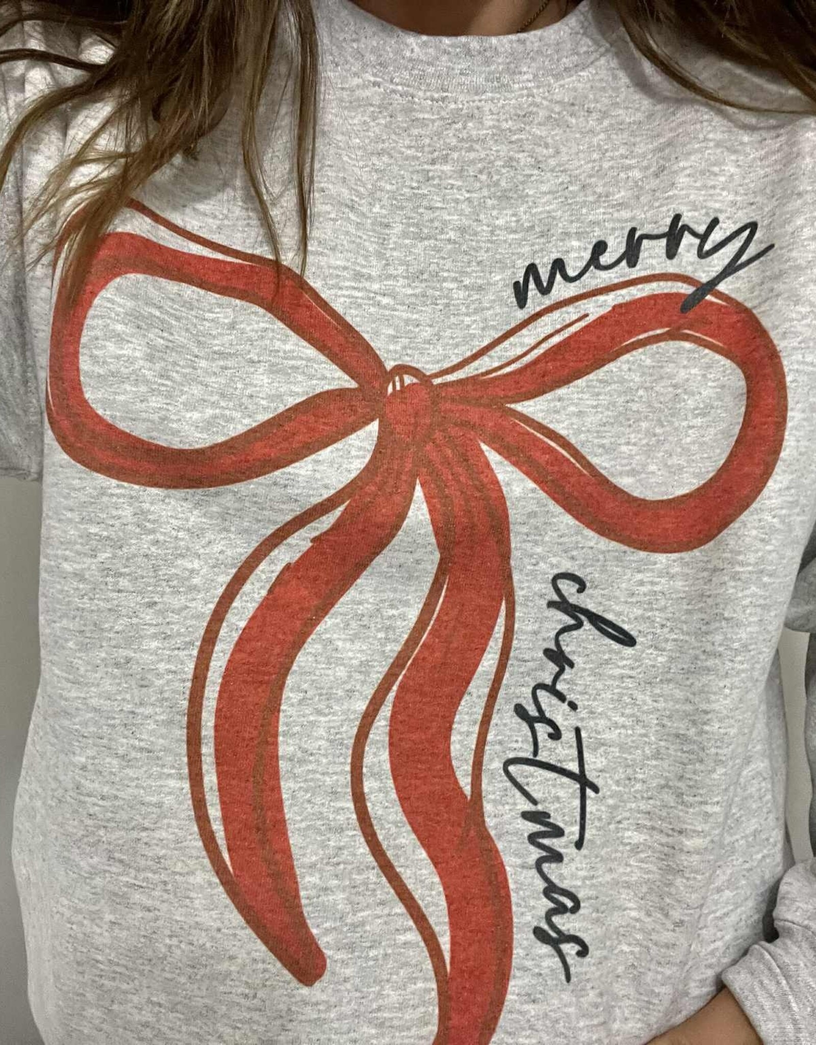 Merry Christmas Bow Crewneck
