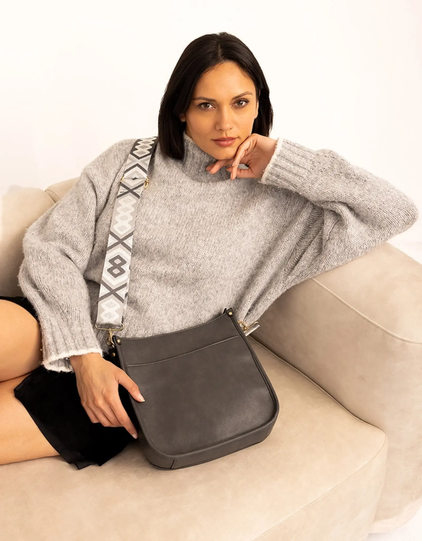 Jen & Co. Posie Crossbody, Charcoal