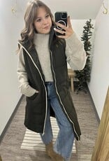 Quilted Longline Puffer Vest