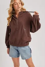 Half Zip Fleece Hoodie