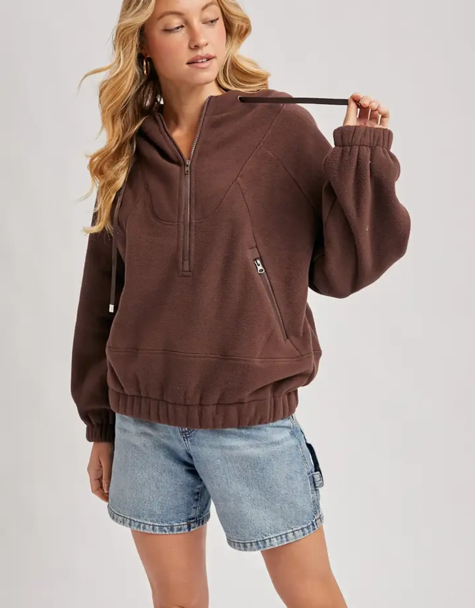 Half Zip Fleece Hoodie