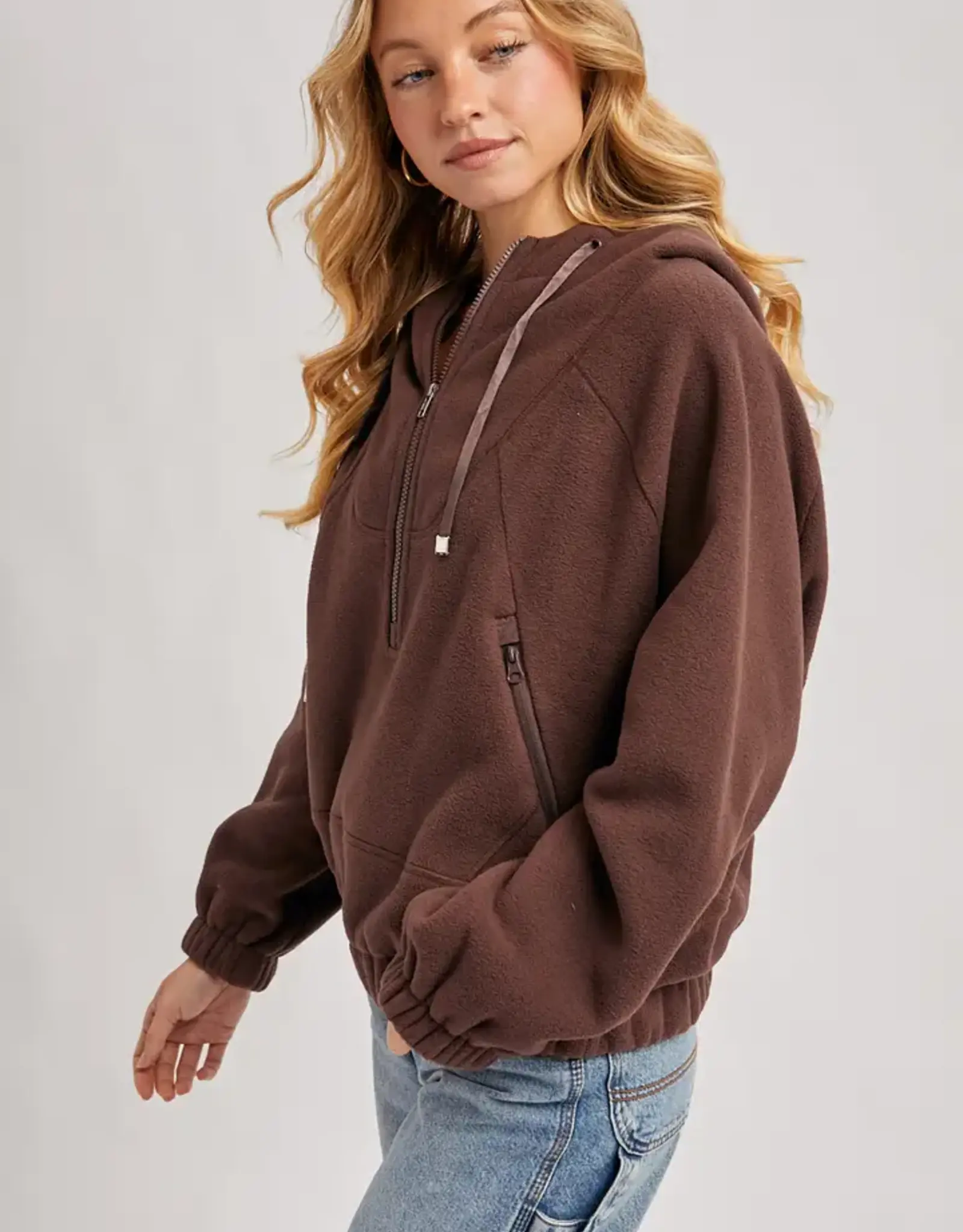 Half Zip Fleece Hoodie