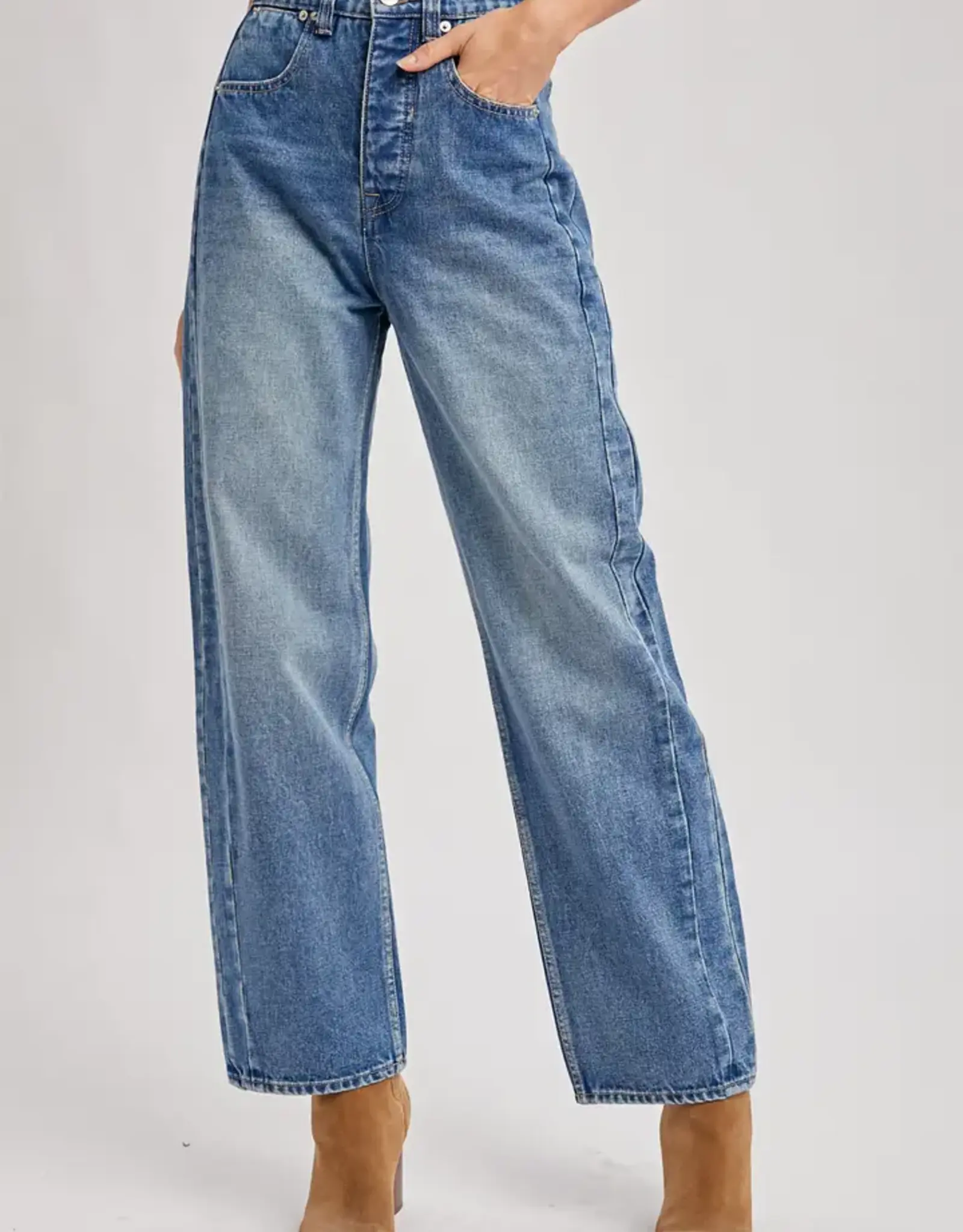 High Rise Straight Leg Jeans