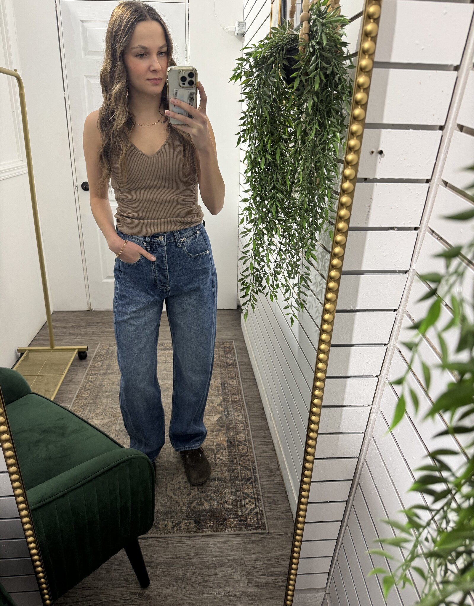 High Rise Straight Leg Jeans