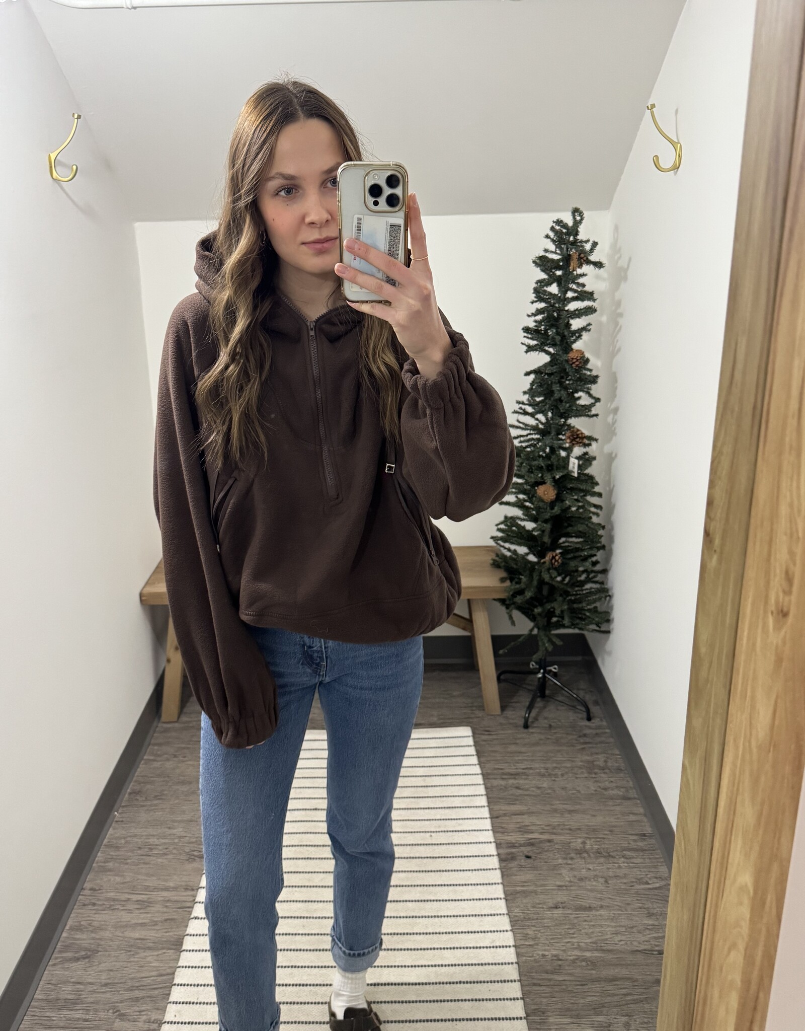 Half Zip Fleece Hoodie