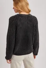 Button Down Slouchy Knit Cardigan, Ash