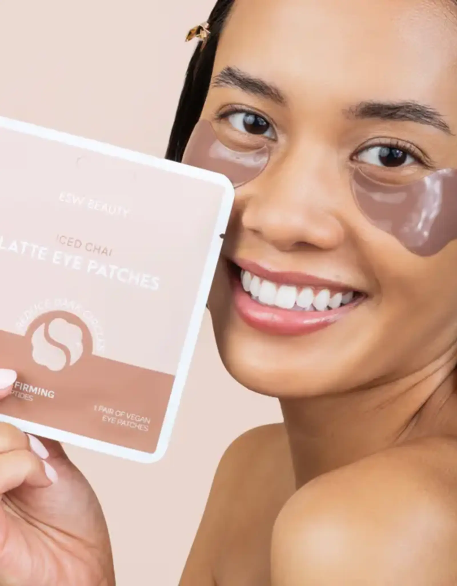 ESW Beauty Latte Eye Patches, Iced Chai