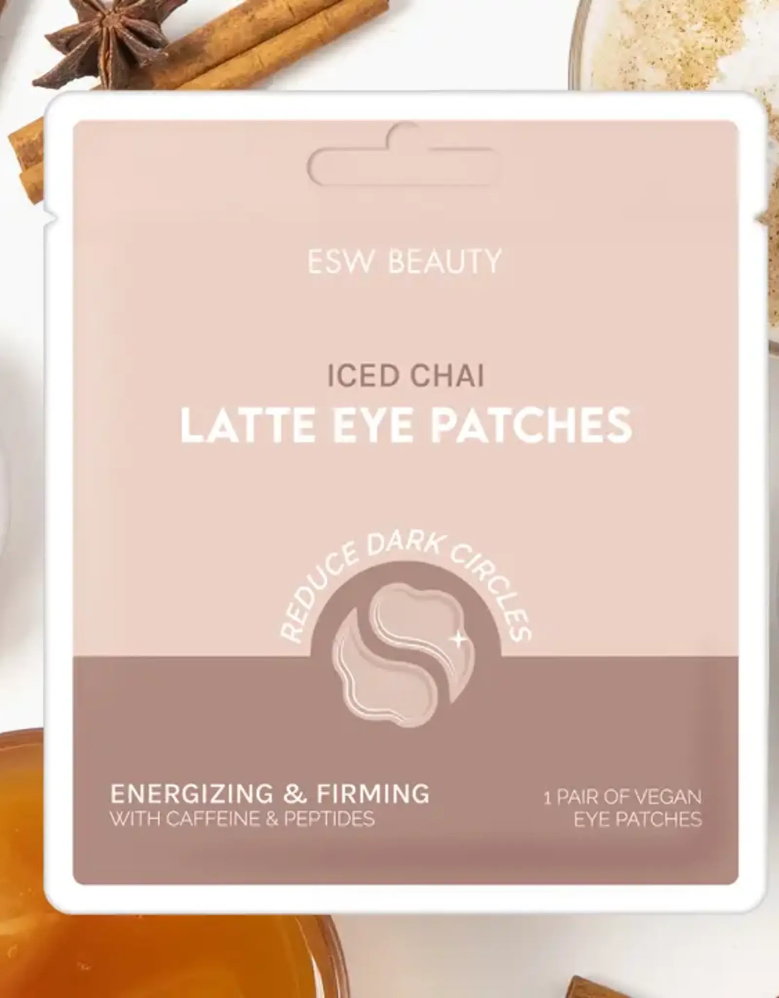 ESW Beauty Latte Eye Patches, Iced Chai