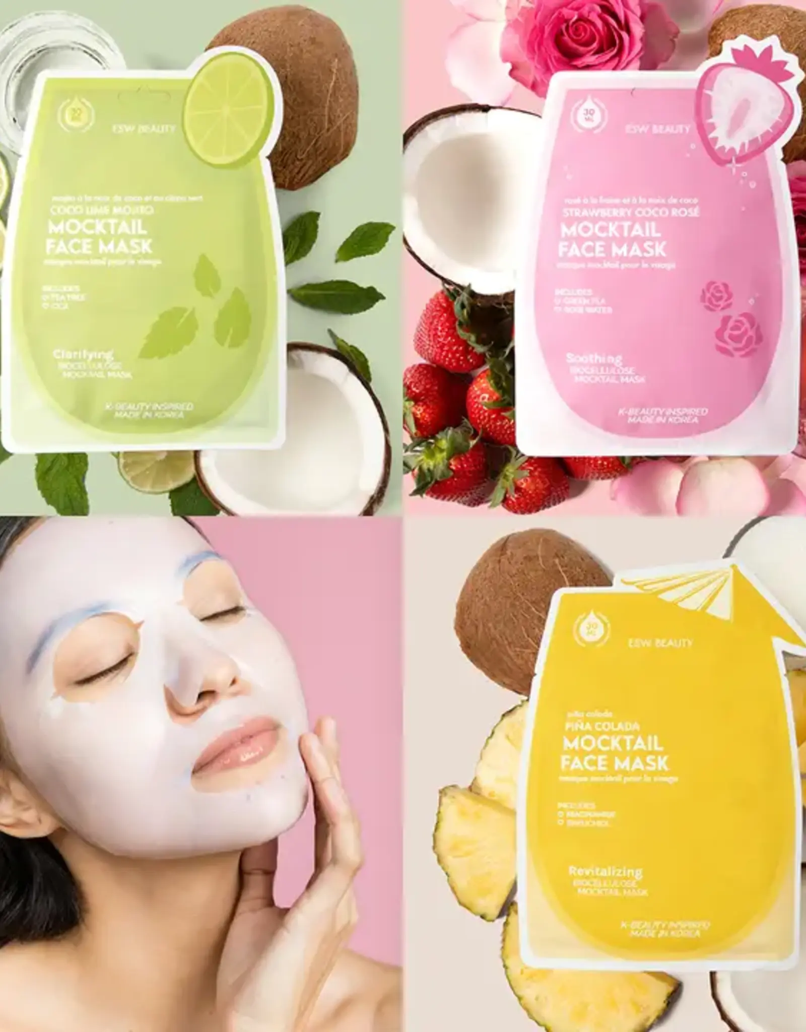 ESW Beauty Mocktail Face Mask Trio