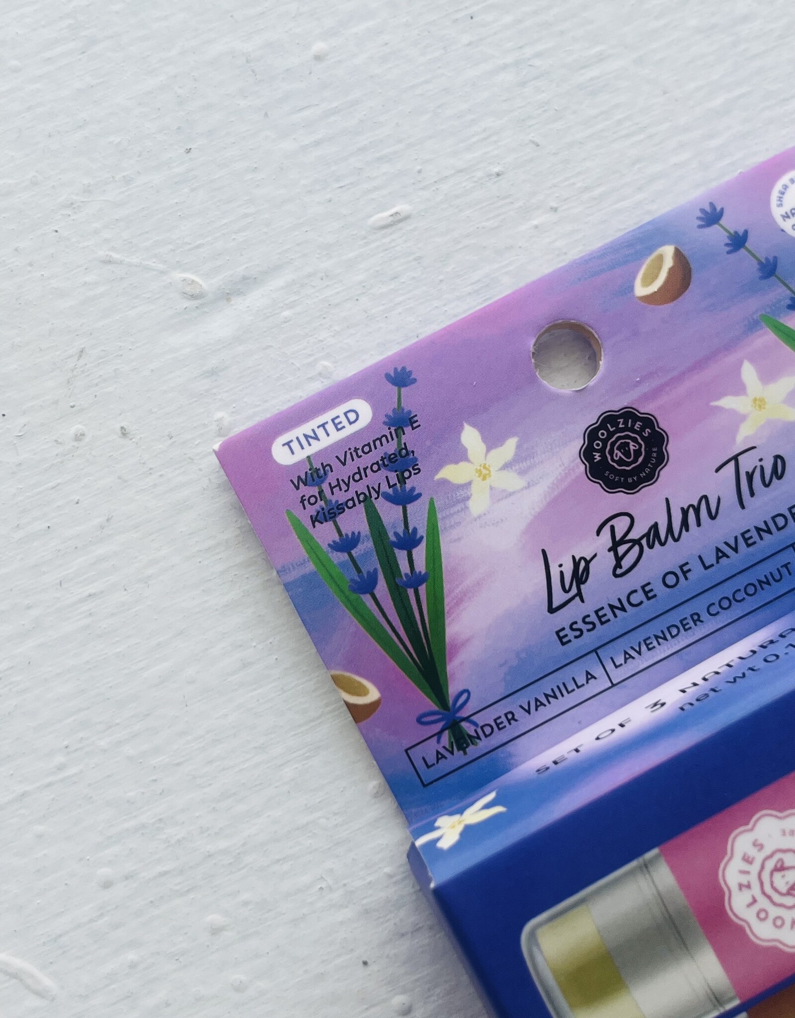 Woolzies Lip Balm Trio, Essence of Lavender