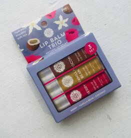 Woolzies Lip Balm Trio, Berry/Vanilla/Coconut